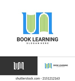 Letter L with Book logo vector template, Creative Book logo design concepts