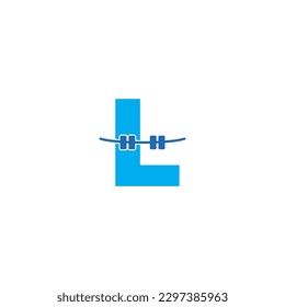 Letter L And Bracelet Teeth Logo Design 003