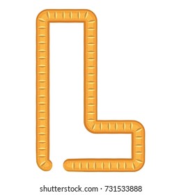 Letter l bread icon. Cartoon illustration of letter l bread vector icon for web