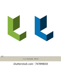 Letter L Brick Vector Logo Template Illustration Design. Vector EPS 10.