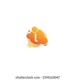 Letter L With Bubble  Initial Letter Logo For Your Company Name. Flowing Liquid Vector