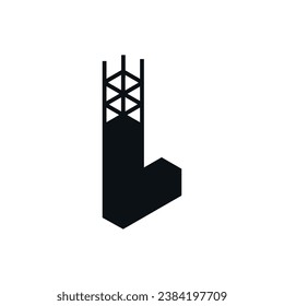 letter L building logo vector icon illustration