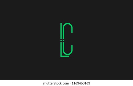 LETTER L AND C LOGO WITH NEGATIVE SPACE EFFECT FOR ILLUSTRATION USE