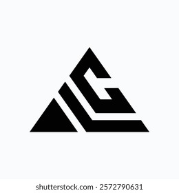 Letter a l c modern triangle shape initial logo
