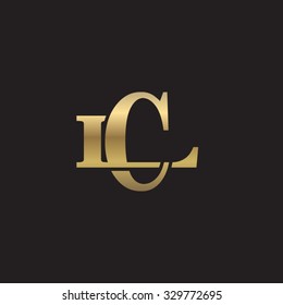 letter L and C monogram golden logo