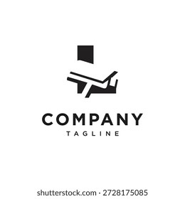 Letra L Cámara CCTV Logo Icon Vector