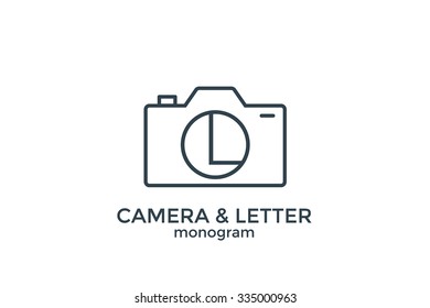 Letter L and camera monogram logo.