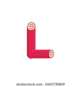 Letter L Candy Roll Logo icon vector template.eps