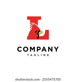 Letter L Cardinal Logo Icon Vector