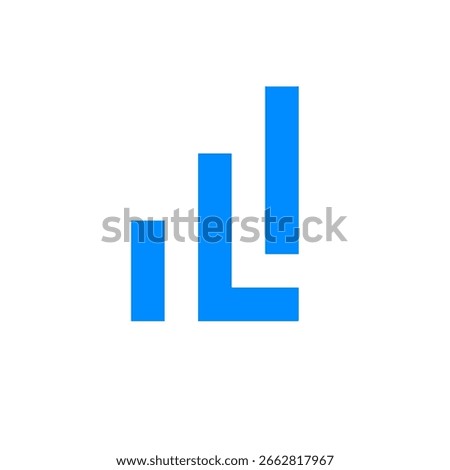 Letter L chart minimal logo design