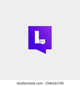 Letter L Chat Logo Template Vector Design