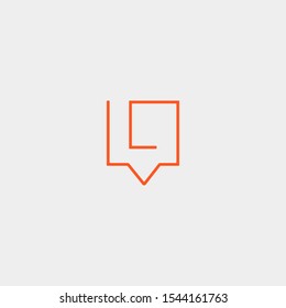 Letter L Chat Logo Template Vector Design