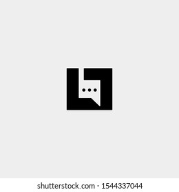 Letter L Chat Logo Template Vector Design