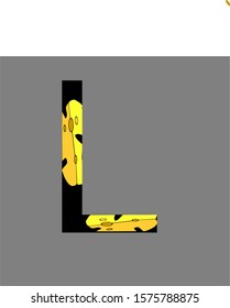 letter L cheese simple design logo