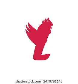 Letter L Chicken logo icon vector template.eps