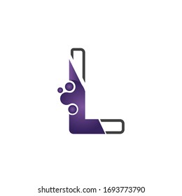 Letra L con logotipo de concepto de círculo o plantilla de diseño creativo de símbolo