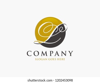 Letter L circle initial logo vector