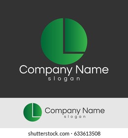 Letter L circle Logo Design template