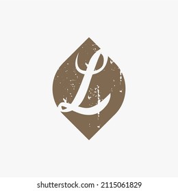 Logo des Briefes L des Kreises, Vektorbild