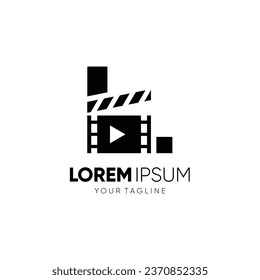 Letter L Clapperboard Logo Design Vector Icon Graphic Emblem Illustration