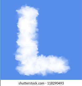 Letter L cloud shape