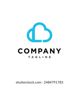 Letter L Cloud Techno logo icon vector template.eps