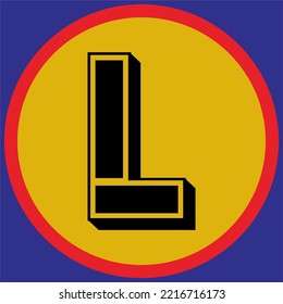 letter "L" with colorful attractive design in vector shape