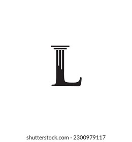 Logo de la letra L y diseño de iconos