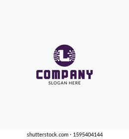 letter L company logo, clean design. Technology logo. tech style letter L icon vector. technology  logo template element .