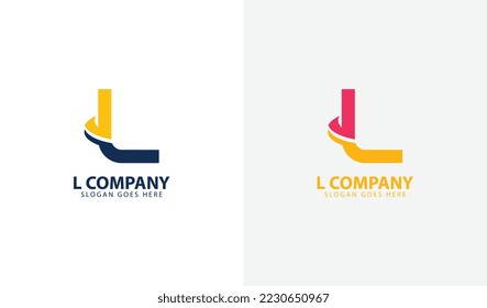 letter l company logo template simple design