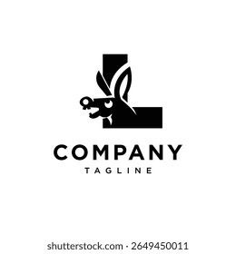 Letter L Crazy Donkey Logo Icon