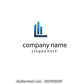 letter l creative building logo with color templates for sale. vector design illustration