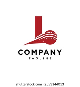 Letra L Cricket Logo Ícone Vetor
