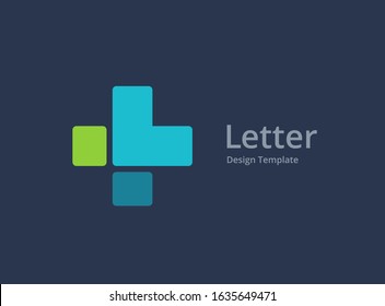 Letter L cross plus medical logo icon design template elements