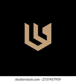 Letter L Crown Shield Logo 