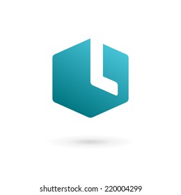 Letter L Cube Logo Icon