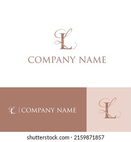 Letter L with letter L cursive logo design. initial logo for any company or business.