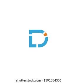 letter L D I abtstract icon logo design concept