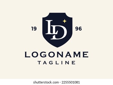 letter L, D frame shield logo suitable for Law and Attorney Logo.