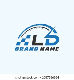 Letter L D logo icon design template elements