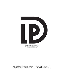 Letra l d p logotipo de forma única y moderna