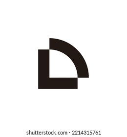 Letter L diamond geometric symbol simple logo vector