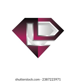 letter L diamond logo elegant design, diamond icon template, suitable for your company