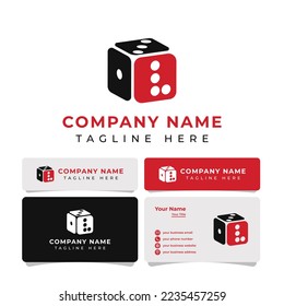 Letter L Dice Logo, suitable for any business related to dice with L initials.