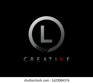 Letter L Digital Network , Technology and digital abstract line network circuit vector logo. 