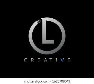Letter L Digital Network , Technology and digital abstract line network circuit vector logo. .