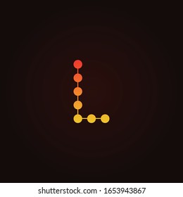 Letter L Dot Vector Logo Design Graphic Elements Template - L Technology Logo
