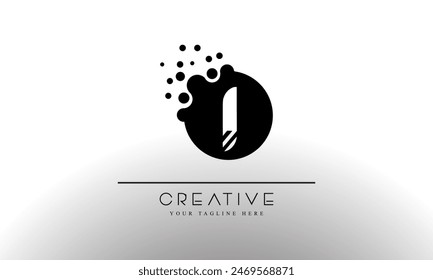 Letter L Dots Logo. L Letter Design Vector with Dots.