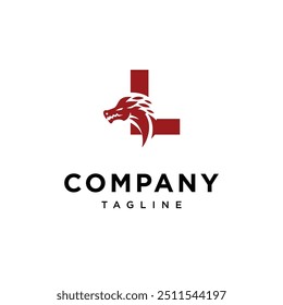 Letter L Dragon Logo icon vector