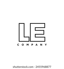 Letter L and E, LE logo design template. Minimal monogram initial based logotype.